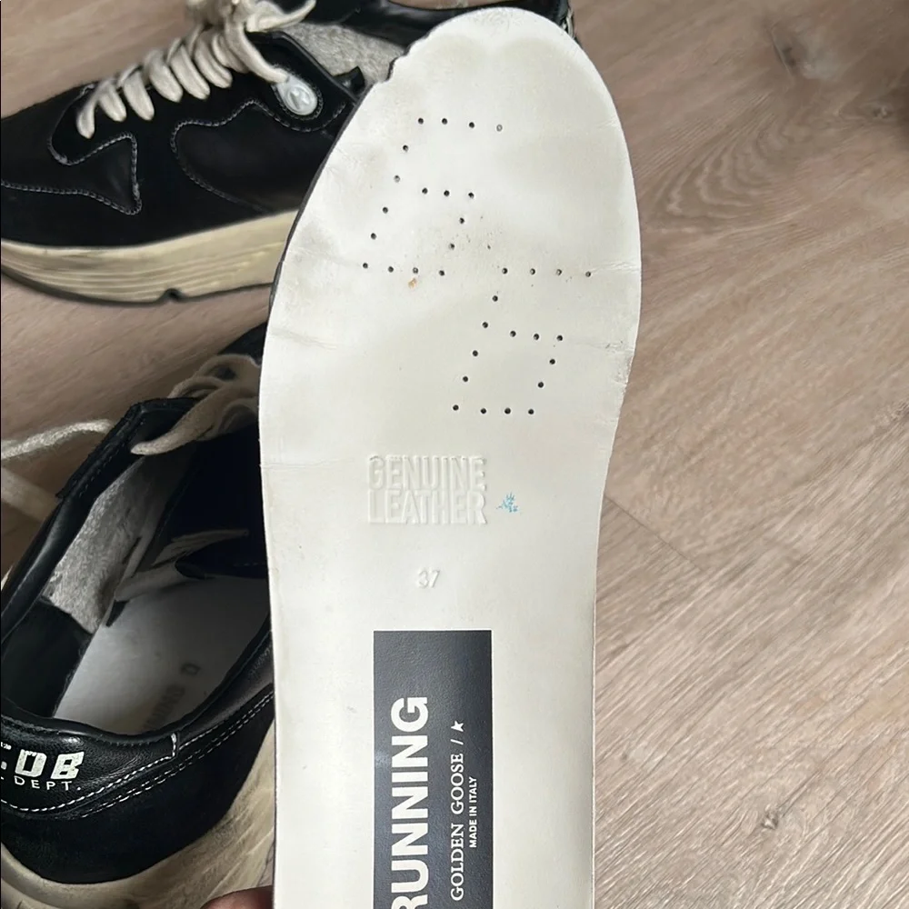 Golden Goose Women's Running Sole in black nappa and suede GGDB sz 37 - Picture 10 of 16